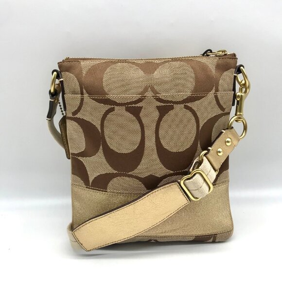 Coach Brown Signature Canvas Swingpack Crossbody 40758 - Picture 2 of 11